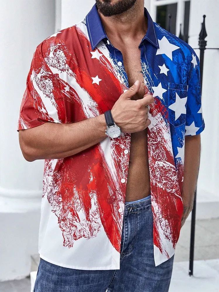 Men's Independence Day Printed Shirt