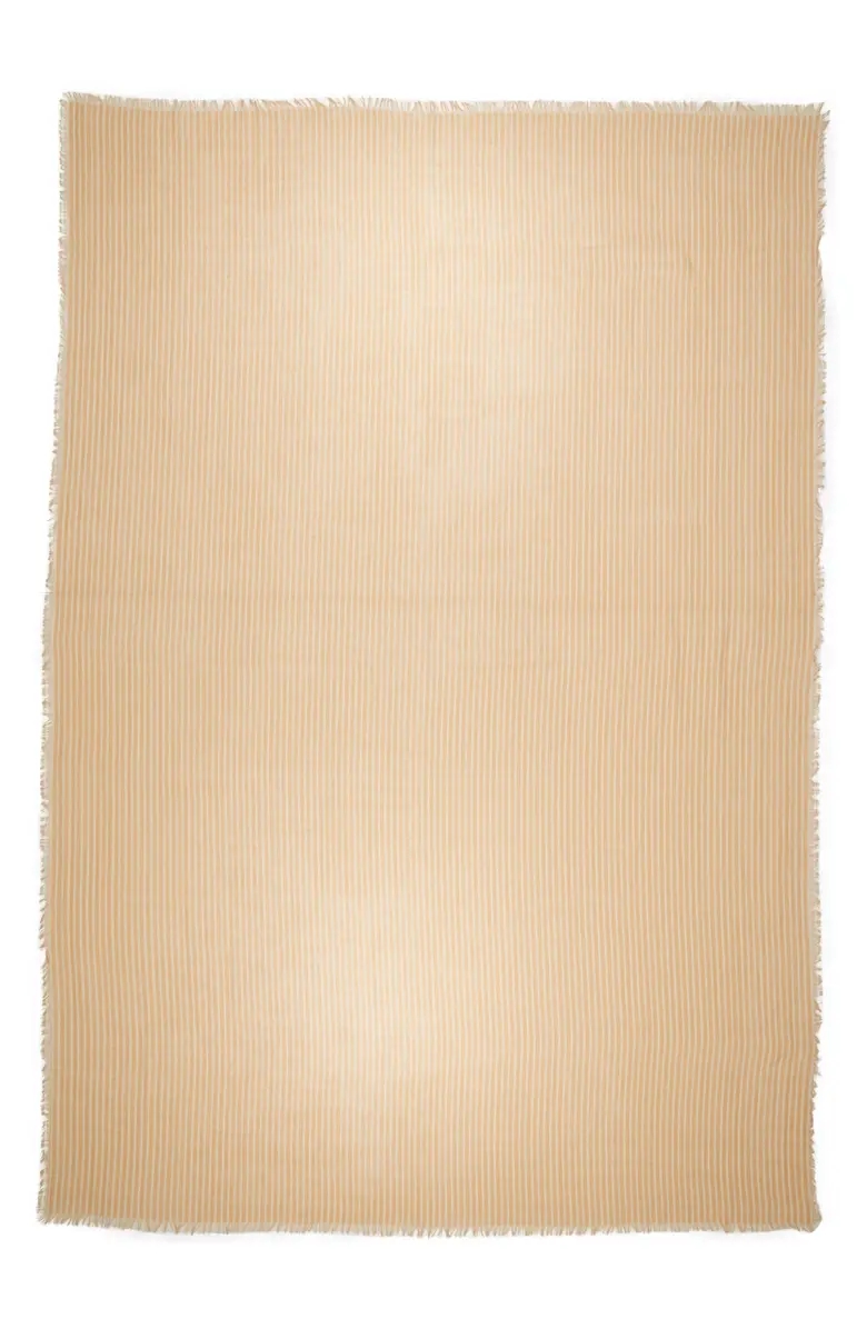 Striped Fringed Lightweight Scarf
