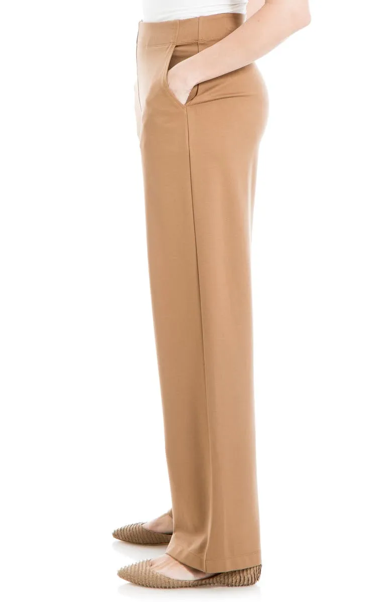 Easy Wide Leg Ponte Knit Pants