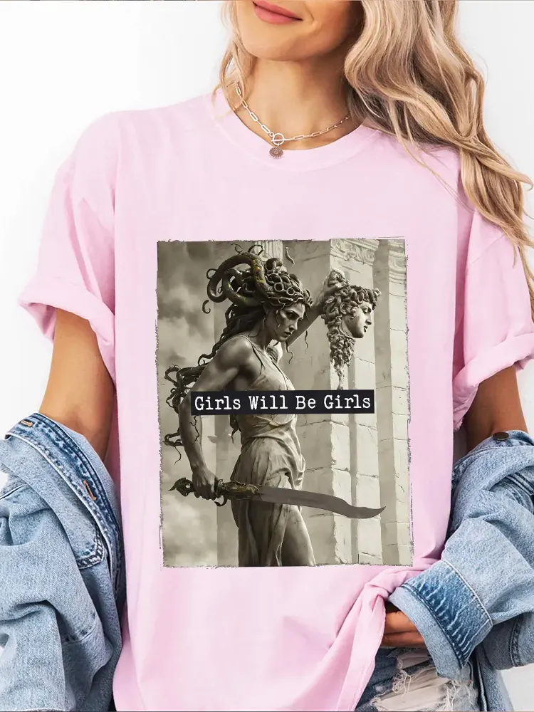 Girls Will Be Girls,Medusa With The Head Of Perseus Unisex T-Shirt
