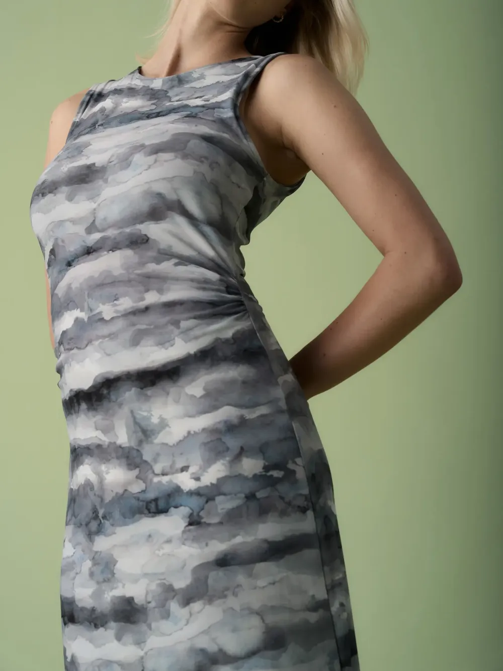 Midnight Cloud Mesh Dress