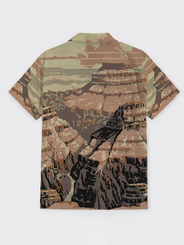 Vintage Mountain View Button Up Shirt