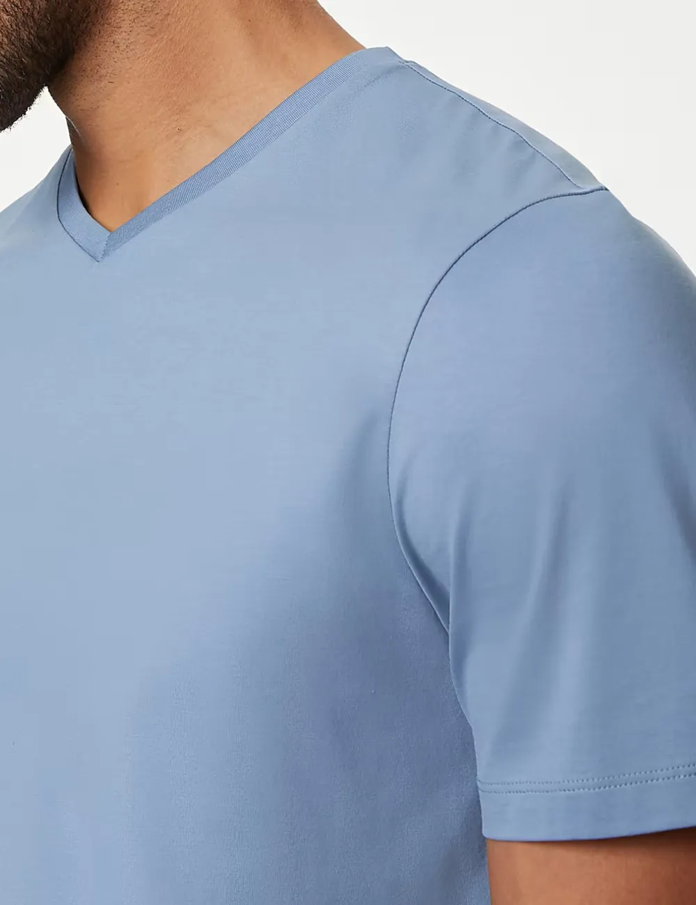 Pure Cotton V-Neck T-Shirt