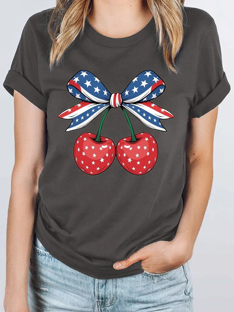 Woman'S Independence Day Short-Sleeved T-Shirt