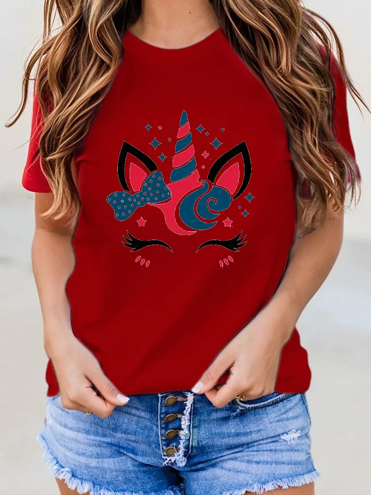 Woman'S Independence Day Short-Sleeved T-Shirt