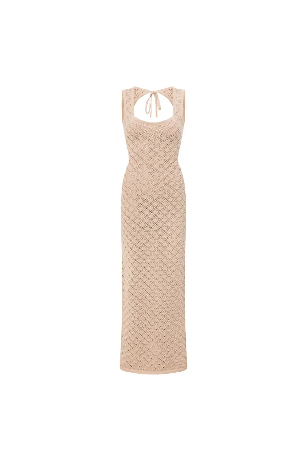 Textured Sleeveless Maxi Dress
