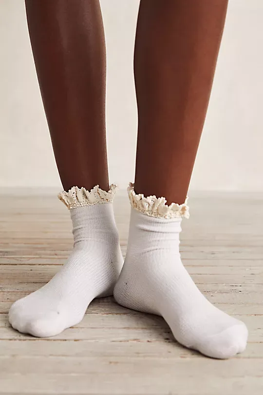 Waffle Knit Ankle Socks