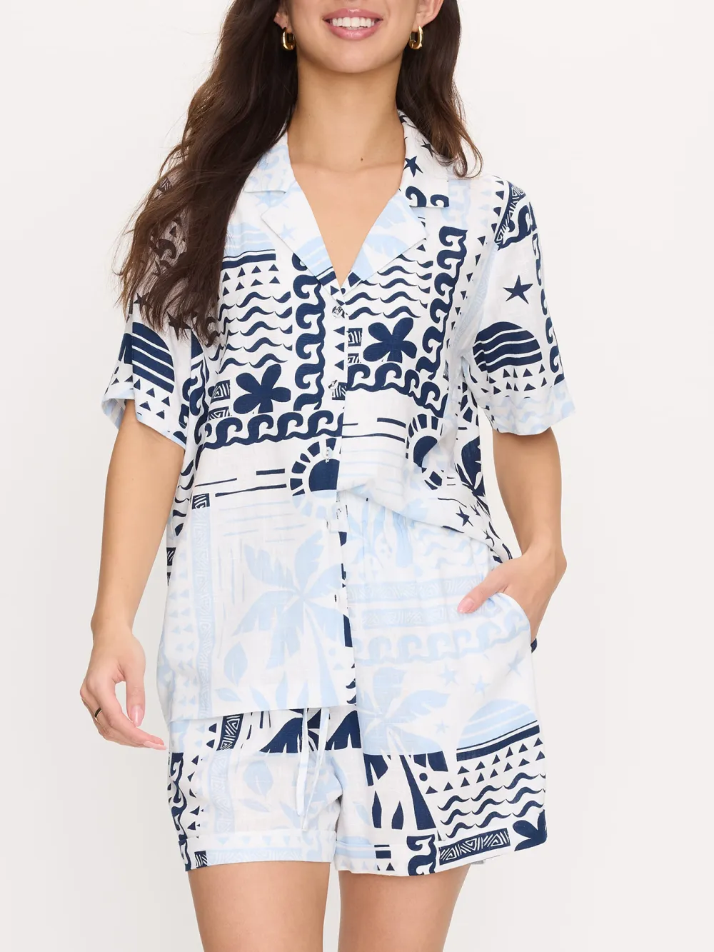 Loose Print Shorts