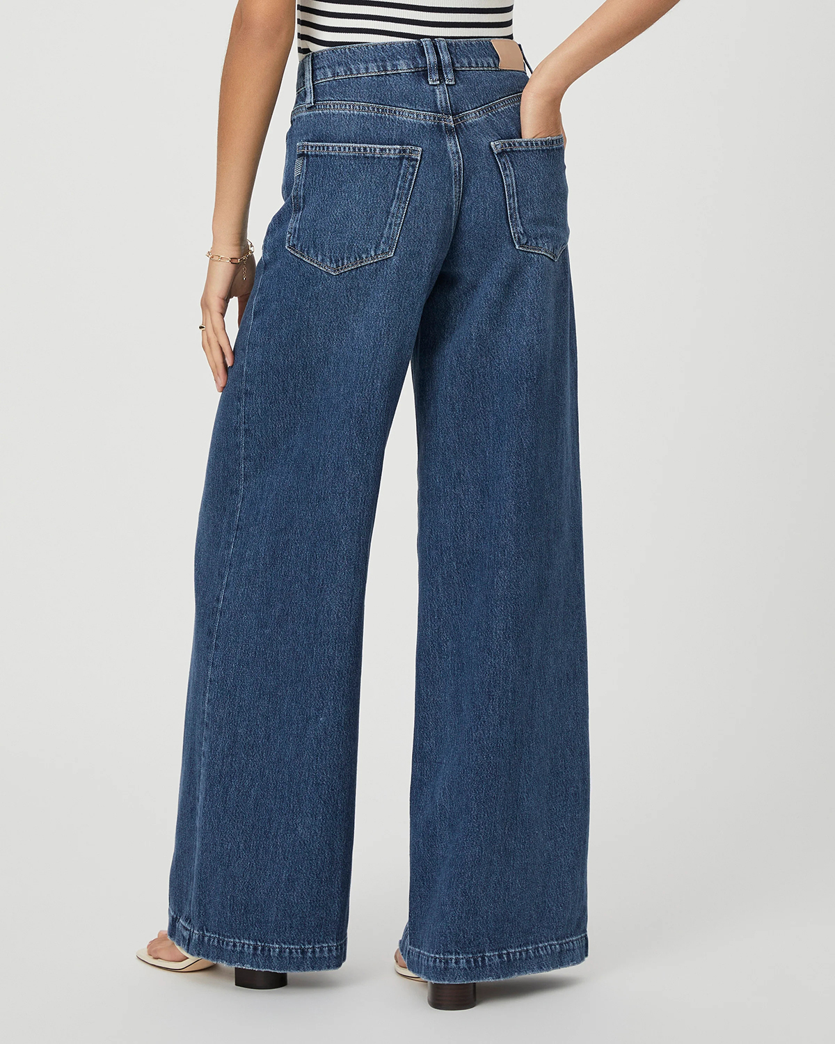 Retro Blue Wide Leg Jeans
