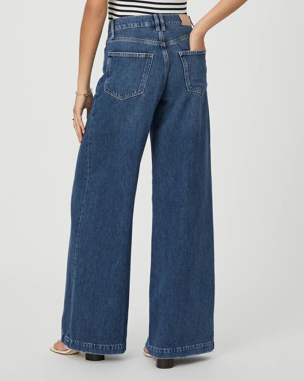 Retro Blue Wide Leg Jeans