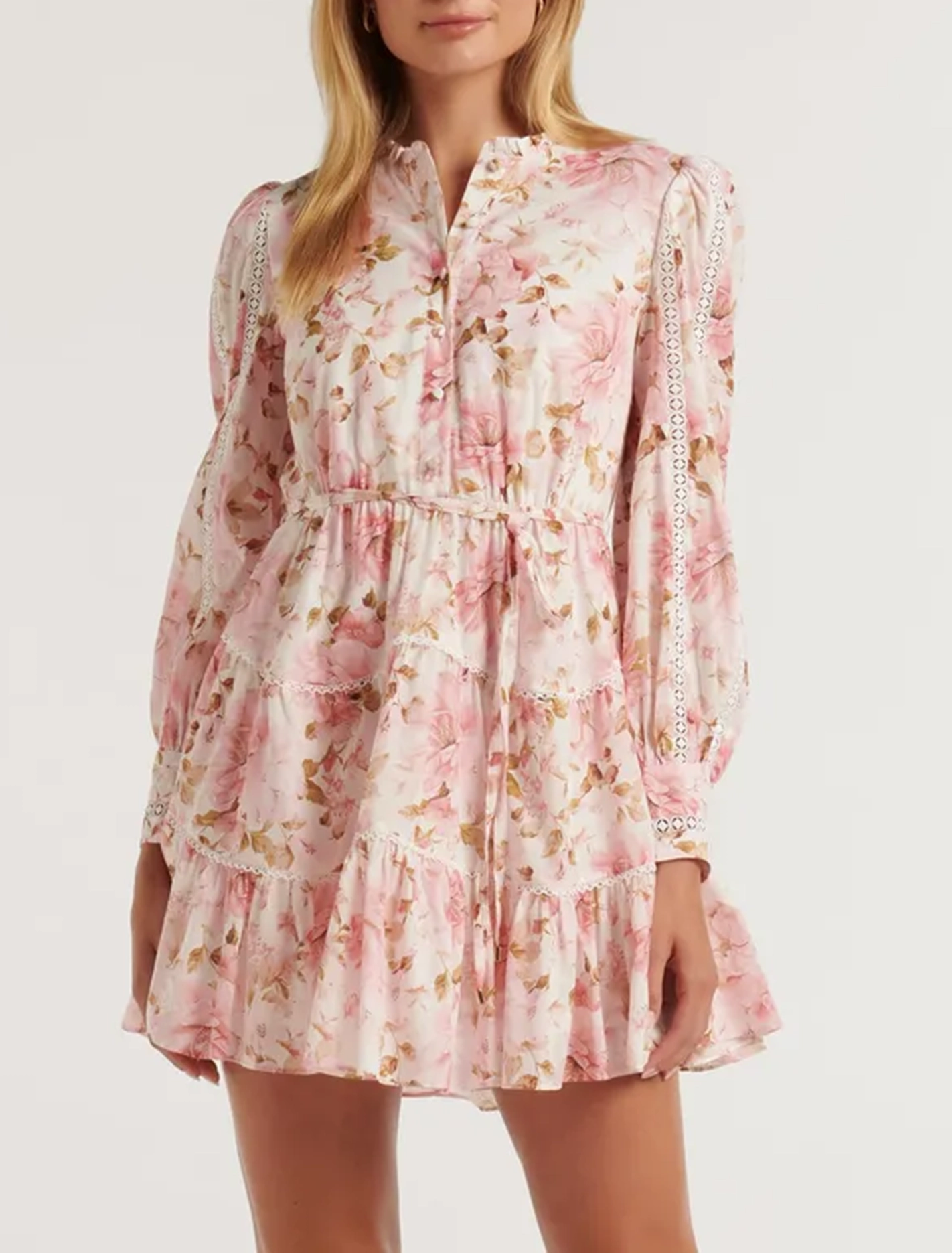 Trim-Detail Skater Dress
