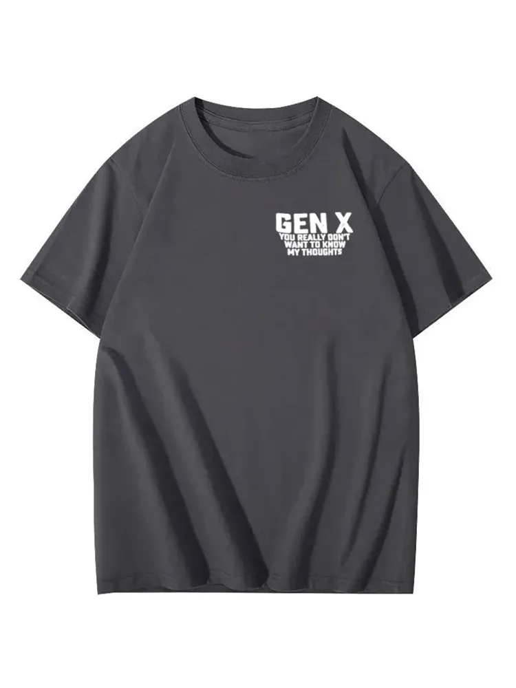 T-Shirt Gen X Round-Neck Short-Sleeved T-Shirt