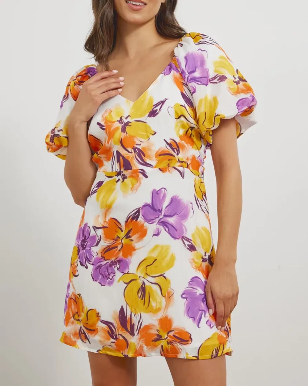 Holiday Style Linen Blend Mini Dress