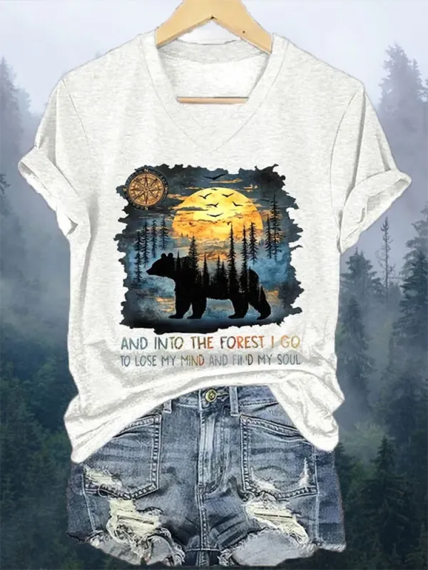 Women'S National Parks Print V-Neck T-Shirt