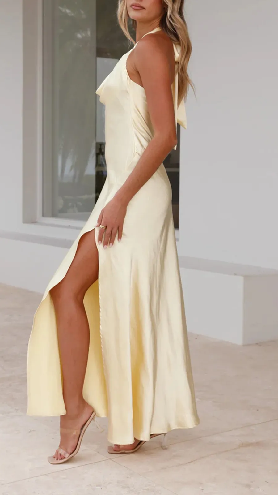Cowl Neckline Maxi Dress