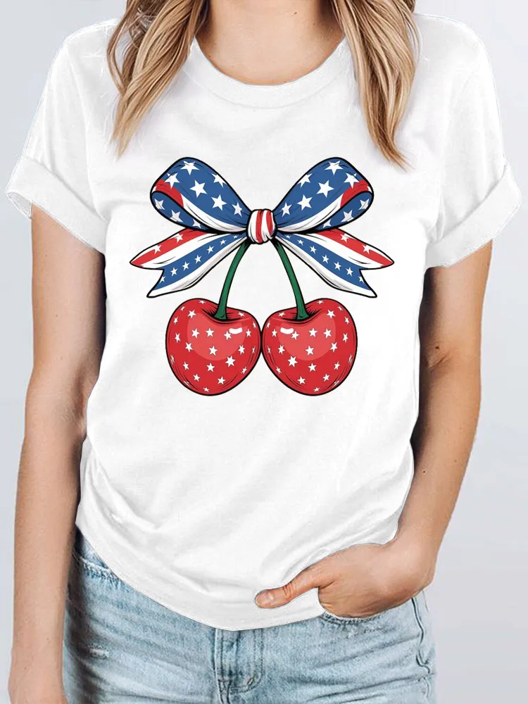 Woman'S Independence Day Short-Sleeved T-Shirt