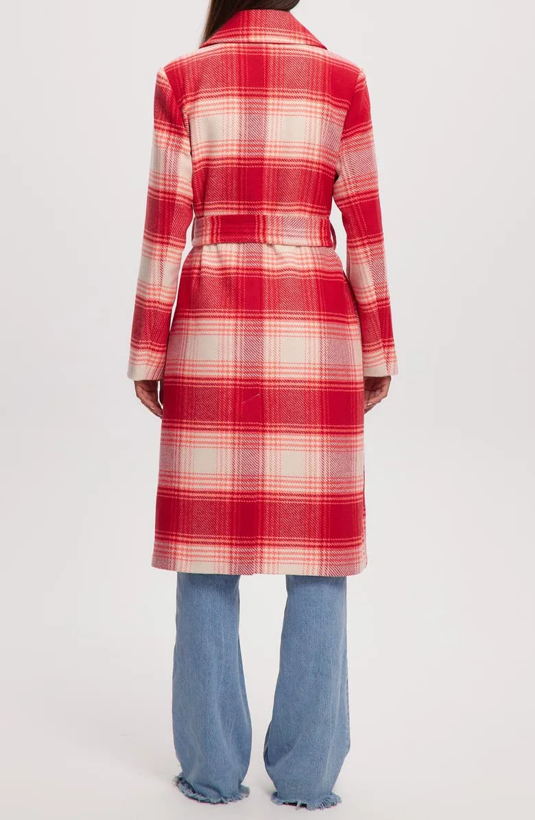 Katja Vegan Wool Plaid Coat
