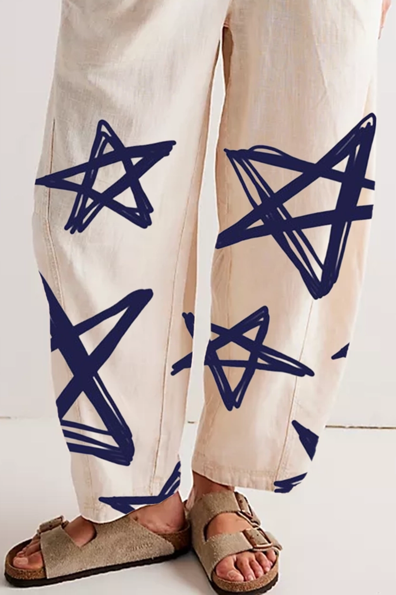 Washed Pull-On Barrel Pants