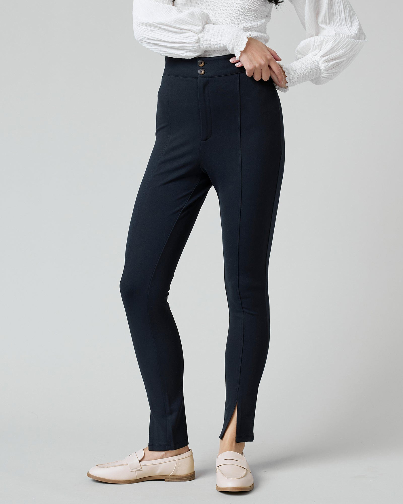 Black Ankle Slit Pant