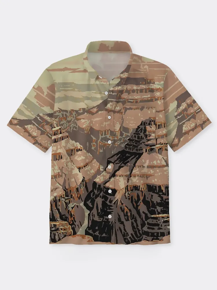 Vintage Mountain View Button Up Shirt