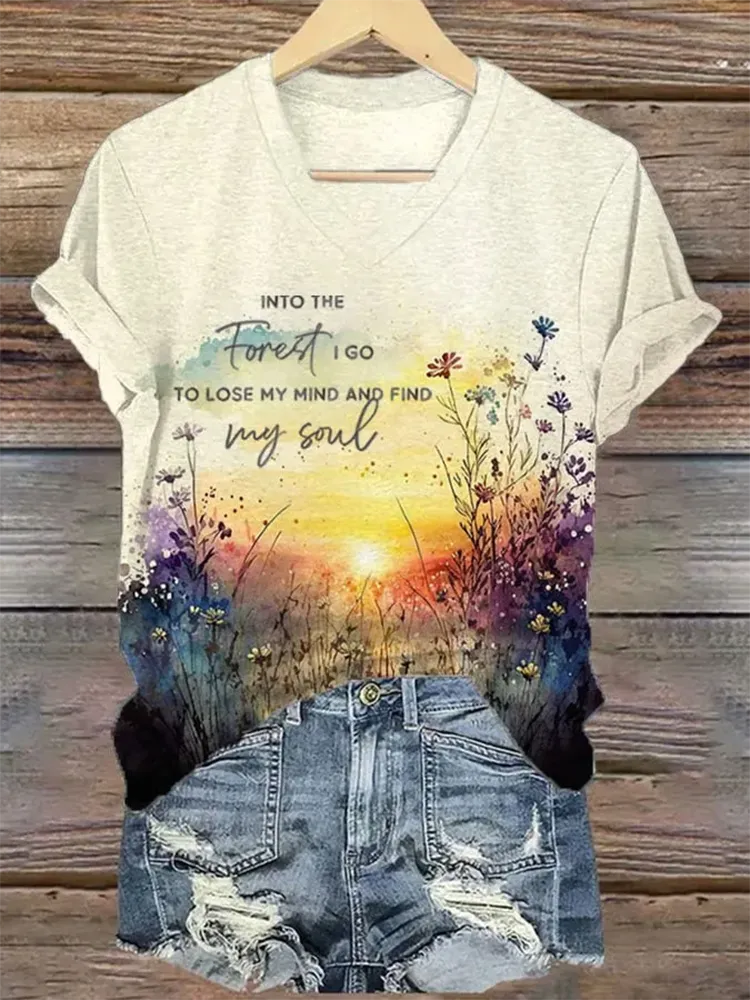 Women'S National Park Print T-Shirt
