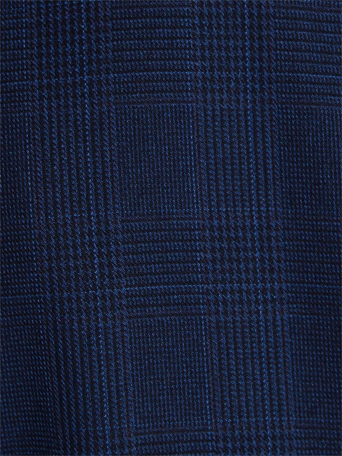 NAVY OVERCHECK SUIT BLAZER