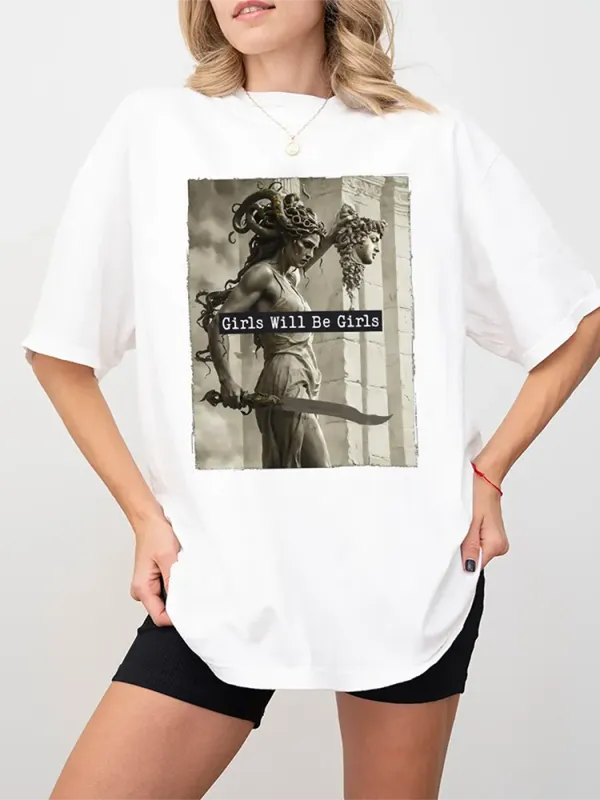 Girls Will Be Girls,Medusa With The Head Of Perseus Unisex T-Shirt