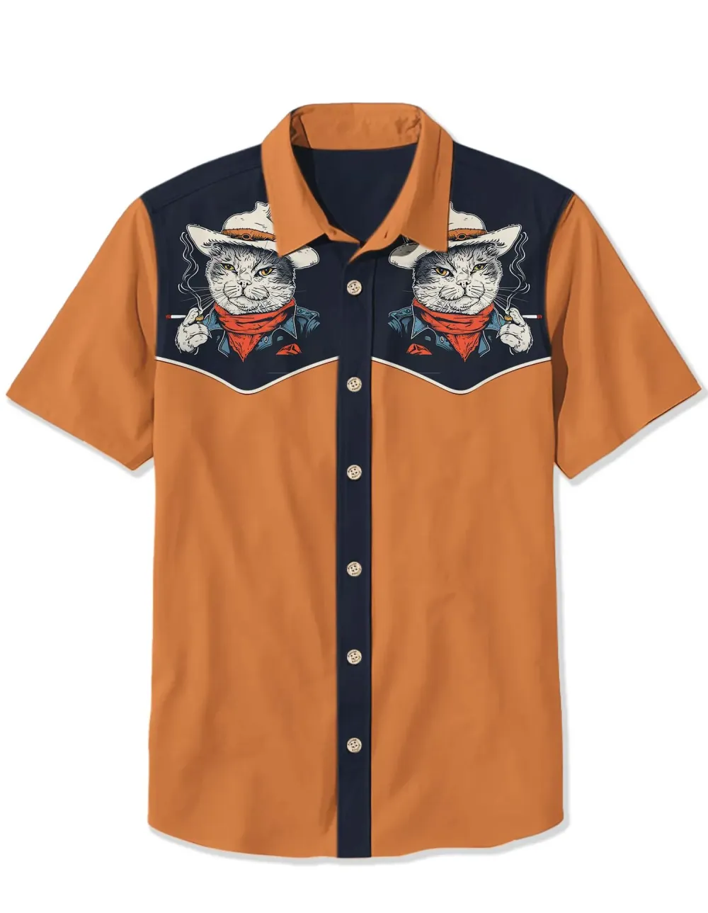 Western Smoking Cowcat Shirt