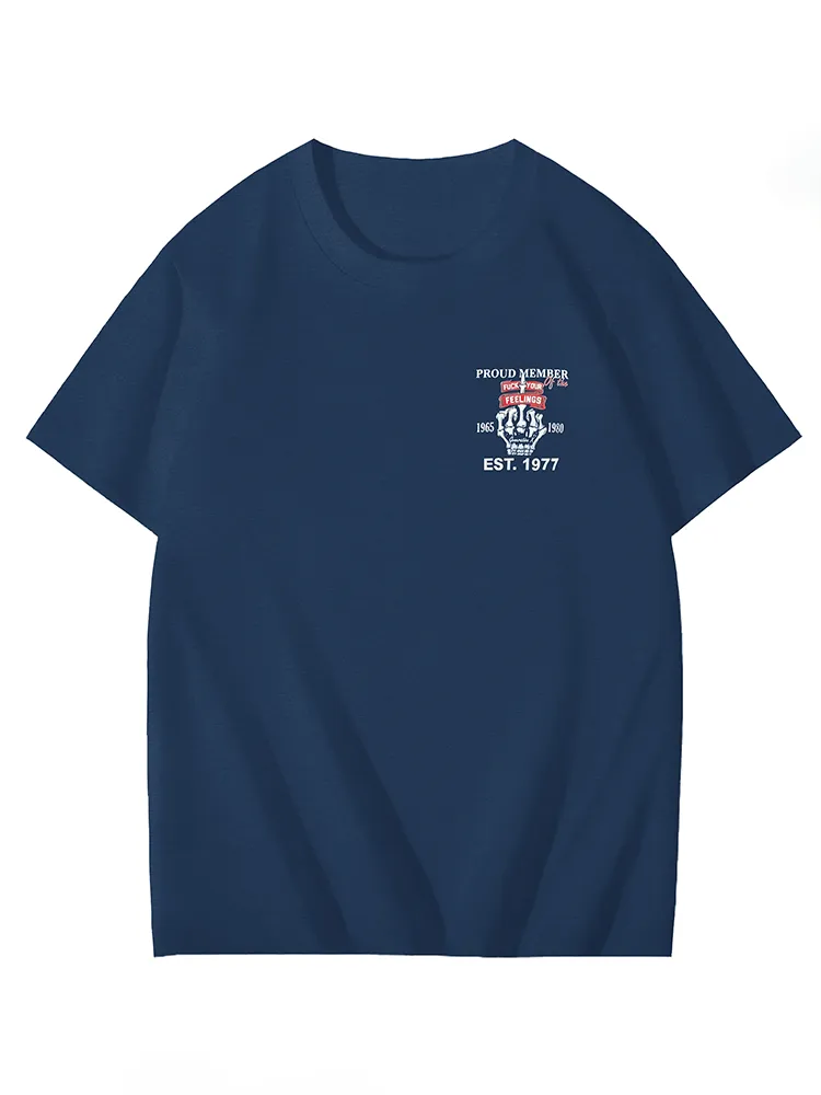 T-Shirt Proud Member Round-Neck Short-Sleeved T-Shirt