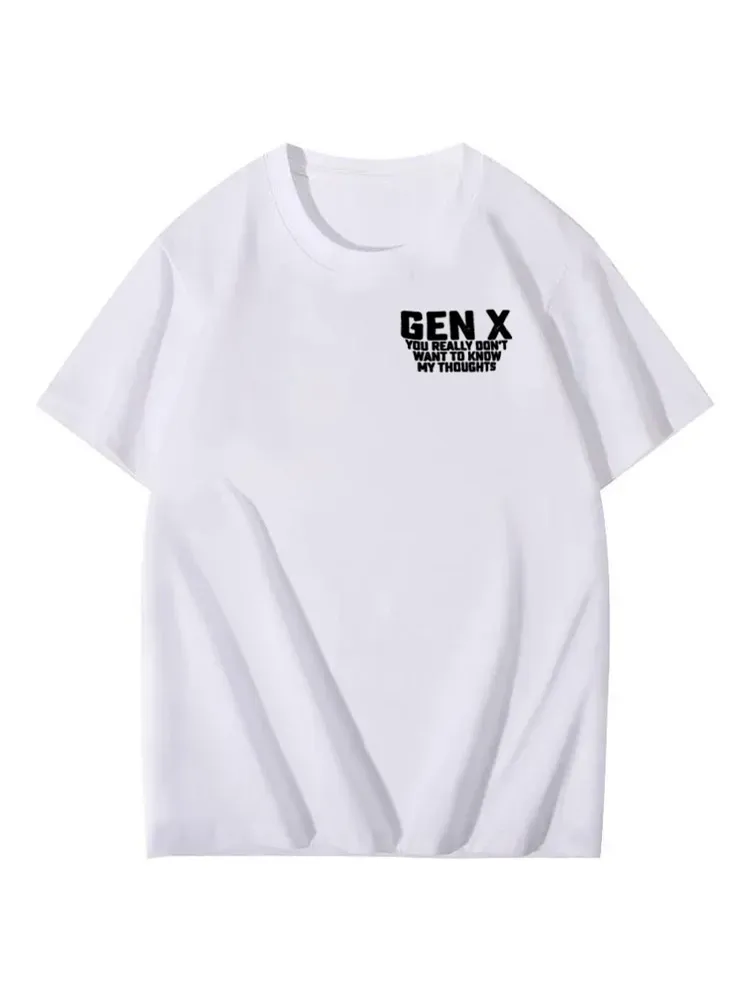 T-Shirt Gen X Round-Neck Short-Sleeved T-Shirt
