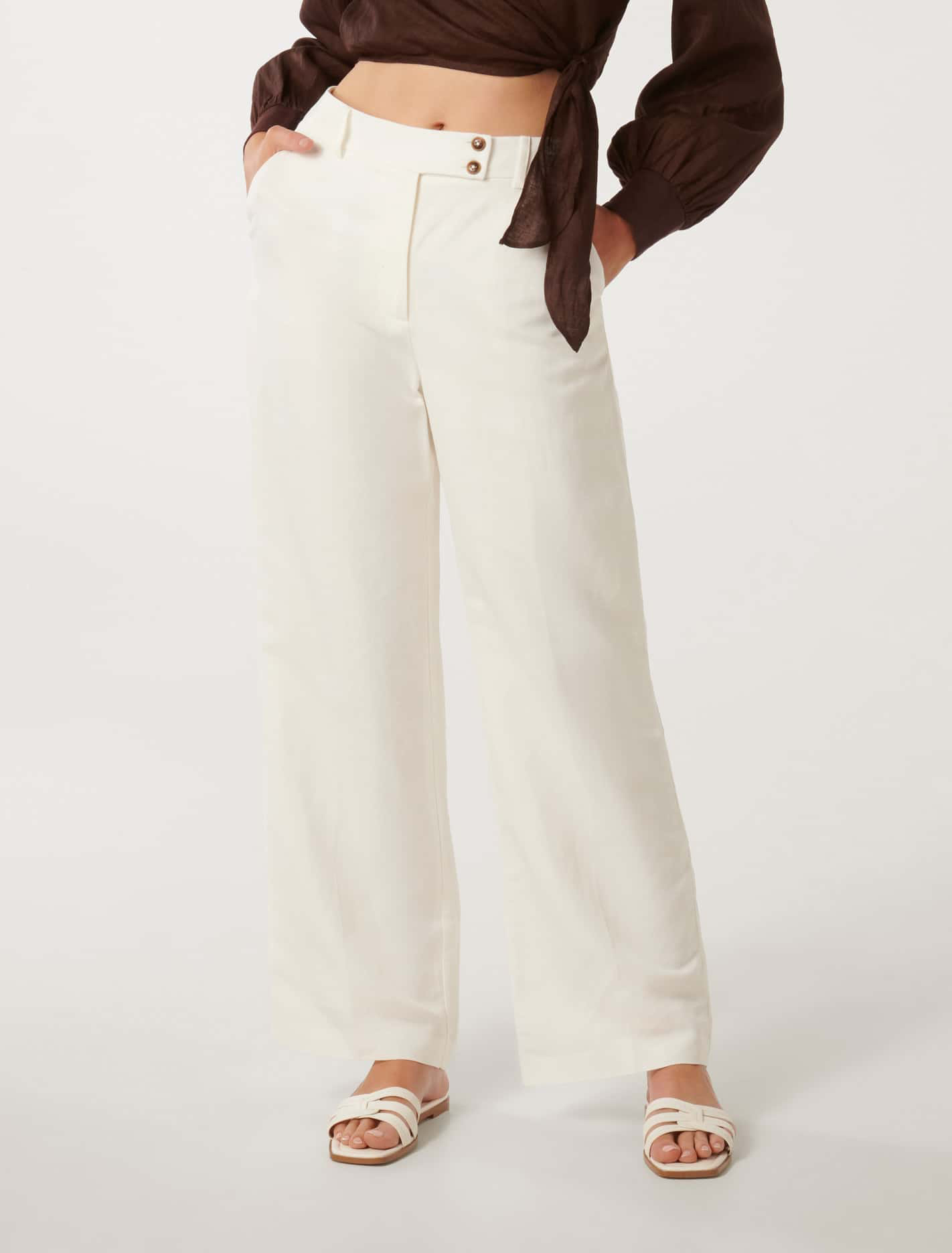 Button-Tab Pants