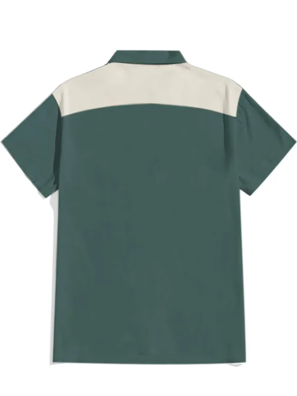 Elegant Green Retro Goose Shirt