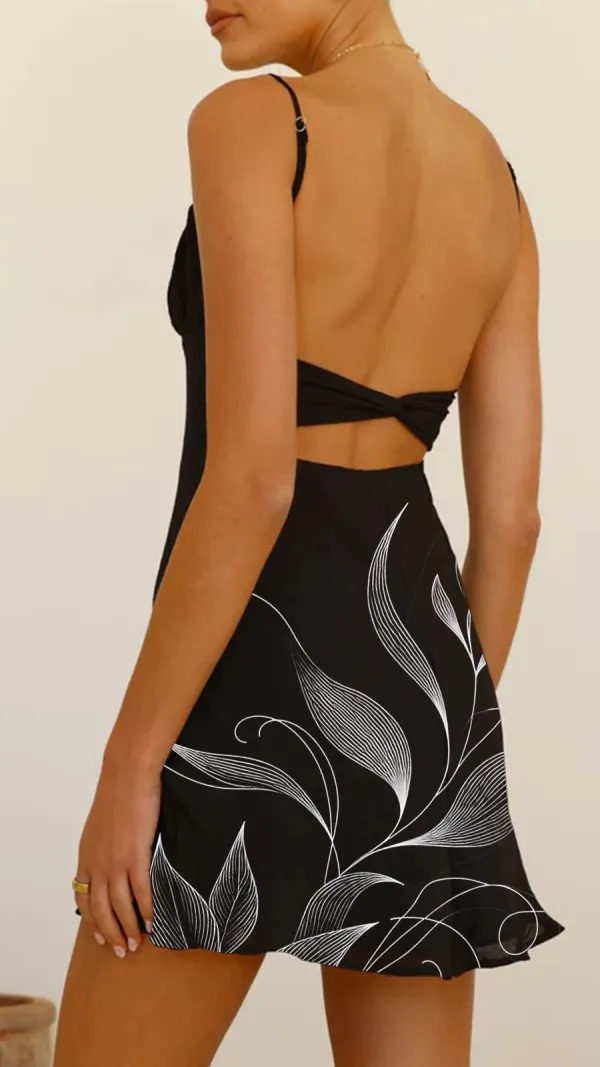 Gathered Details On Bust Mini Dress
