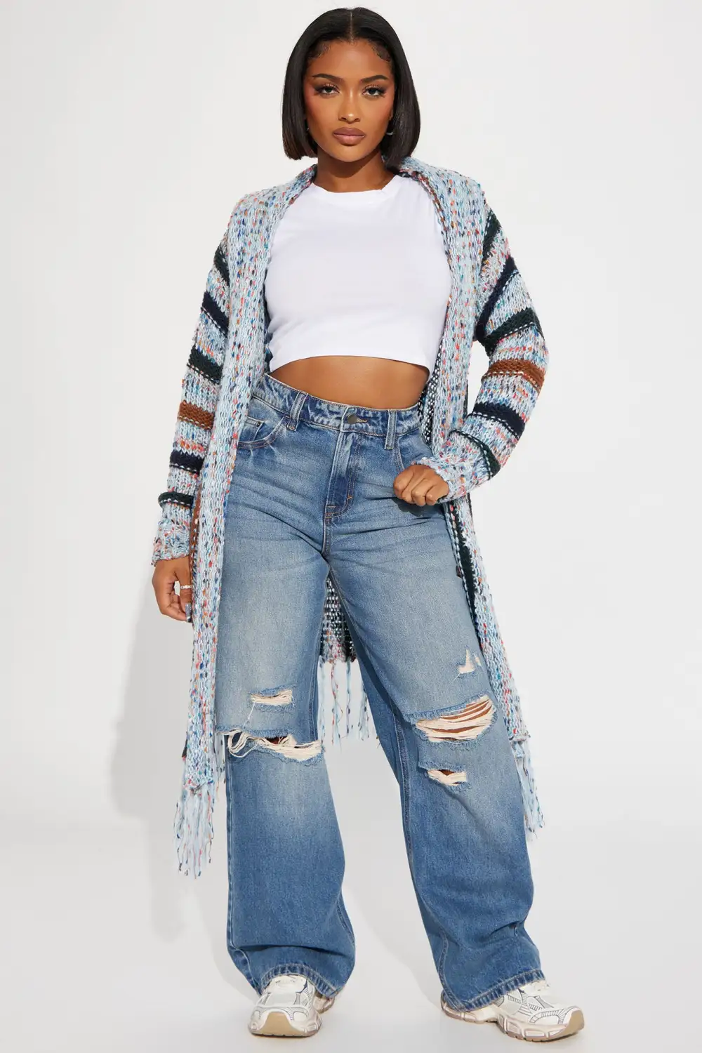 Ocean Breeze Cardigan Sweater - Multi Color