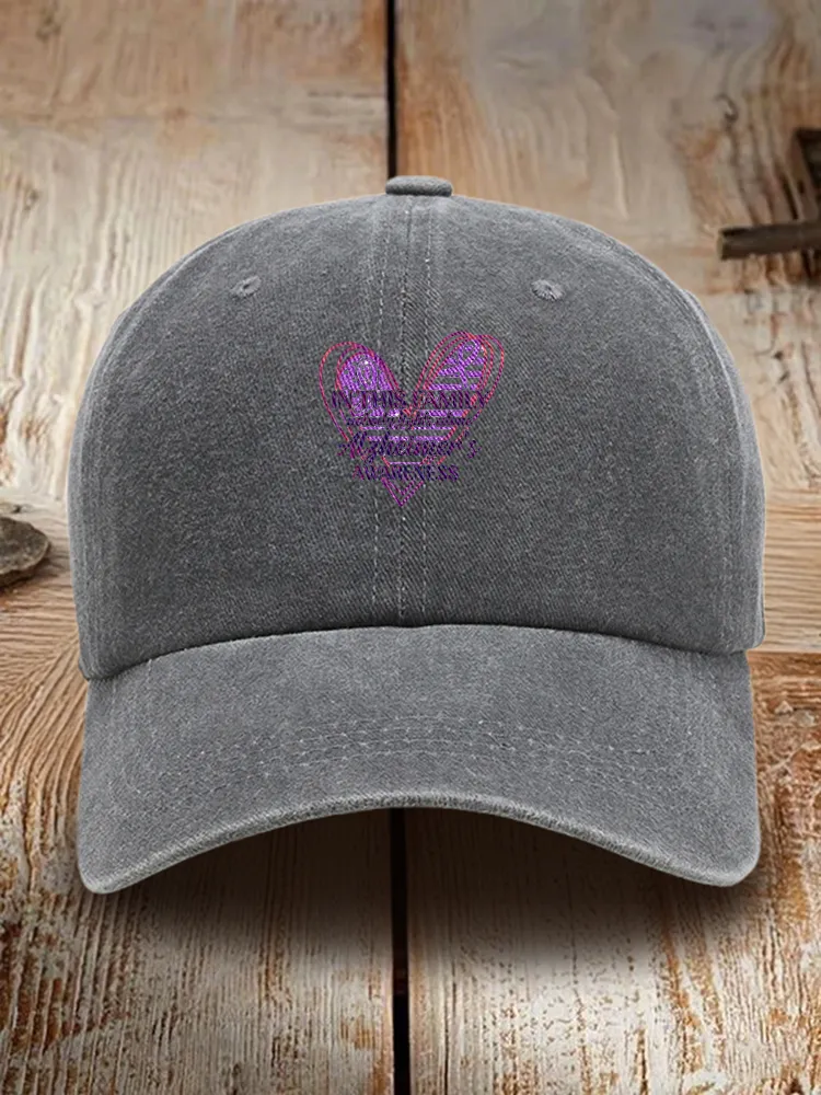 In This Family Nobody Fights Alone Alzheimer'S Awareness Baseball Cap