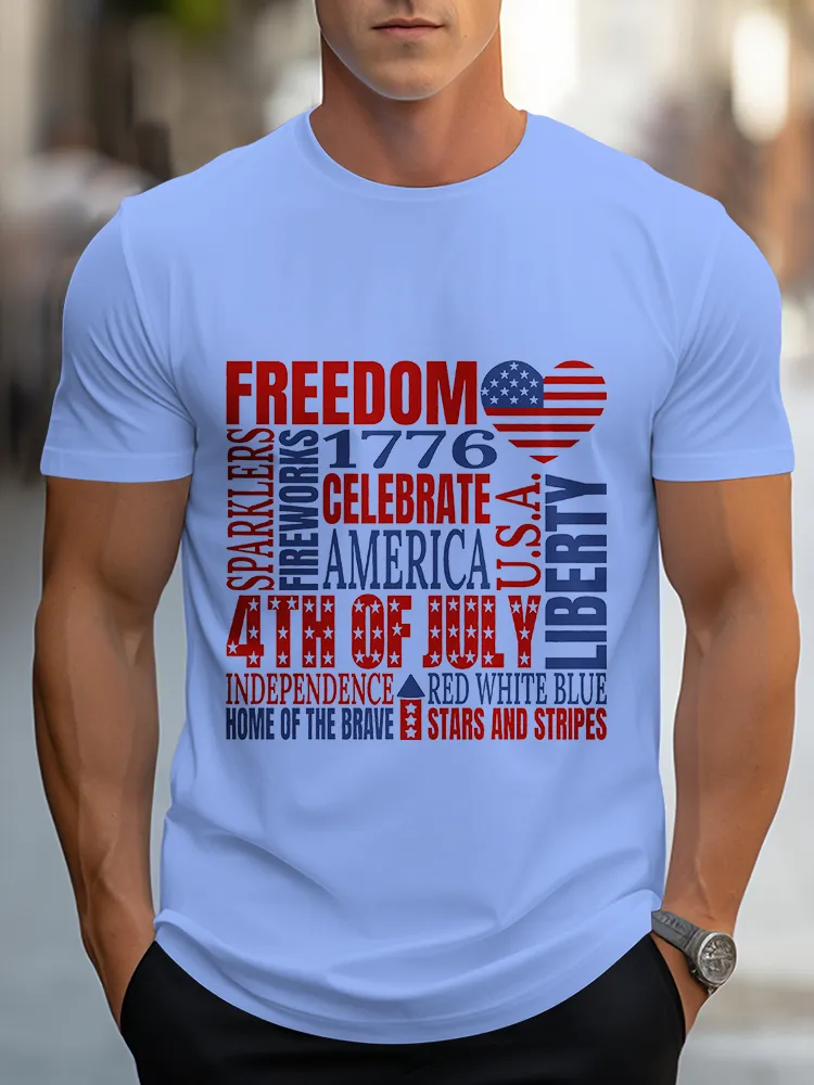 Man'S Freedom 1776 Round-Neck Short-Sleeved T-Shirt