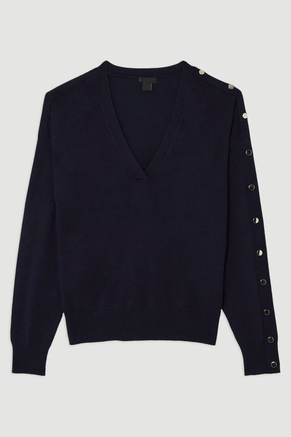 Viscose Blend V Neck Knit Jumper