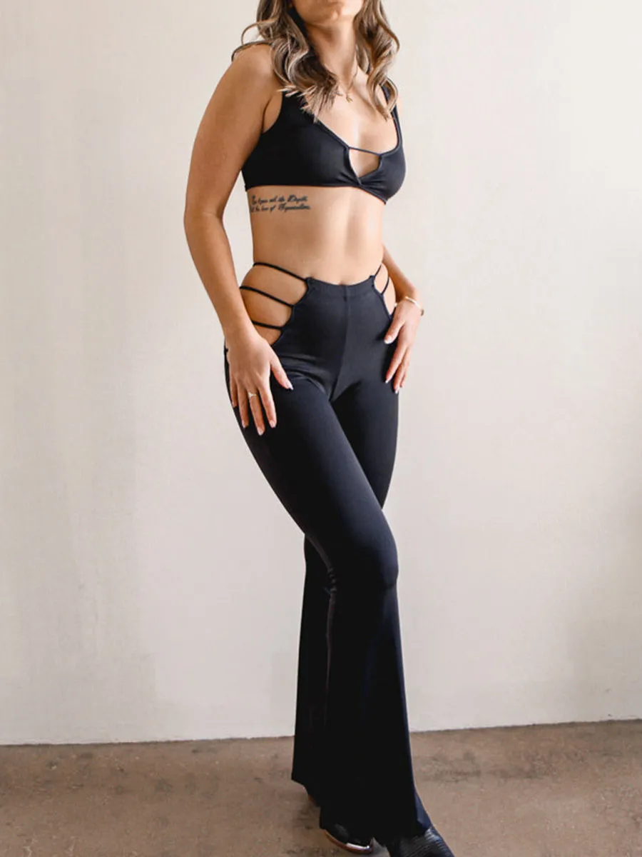 2 Piece Cutout Rave Outfit