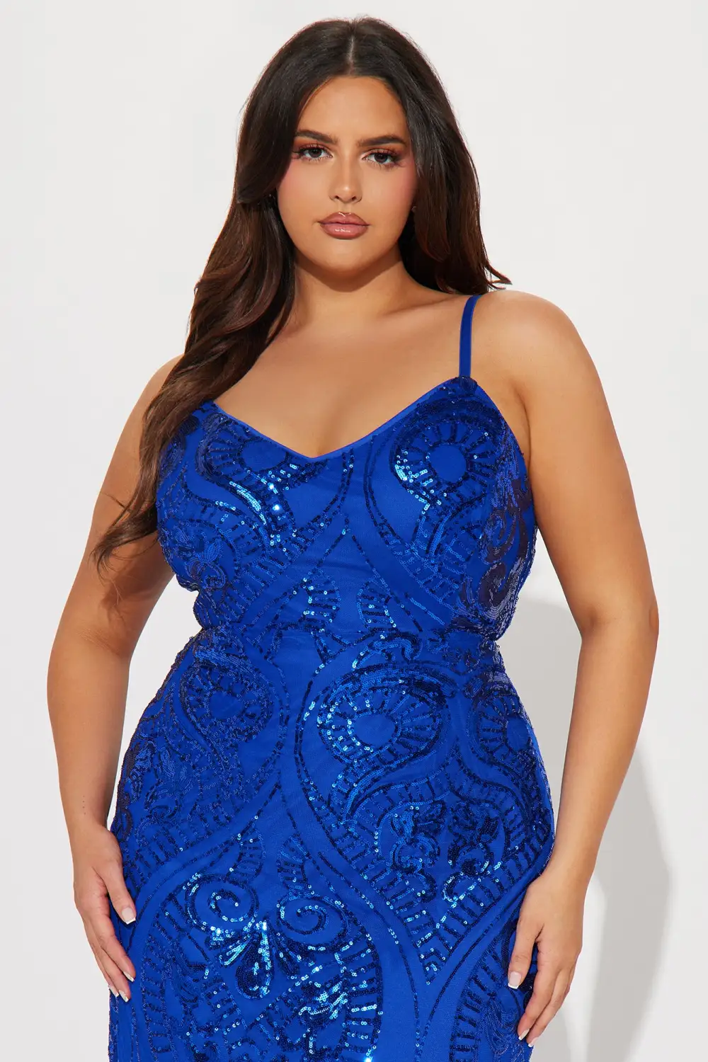 Rule The Night Sequin Maxi Dress - Royal