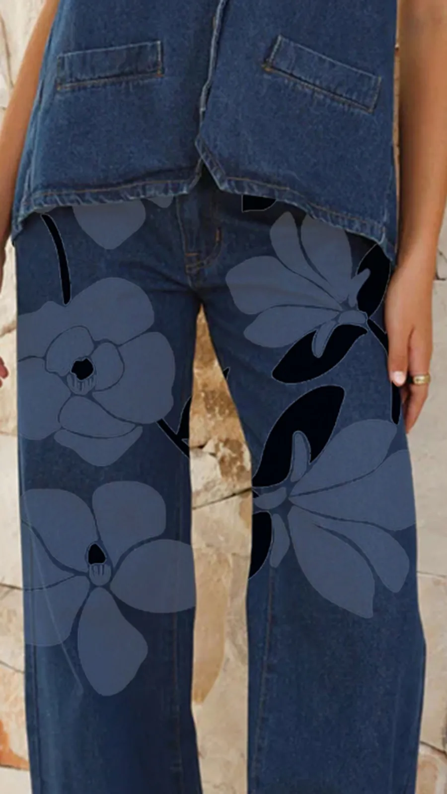 Casual Style Straight Leg Jeans