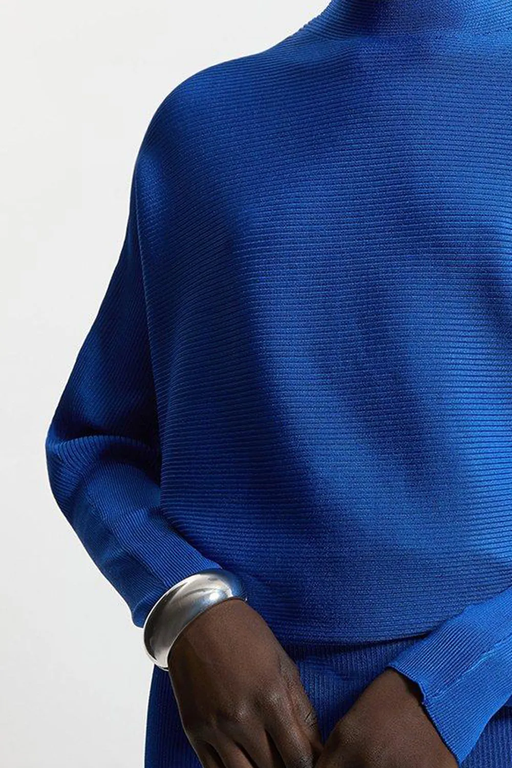 Slinky Drape Batwing Sleeve Knit Top