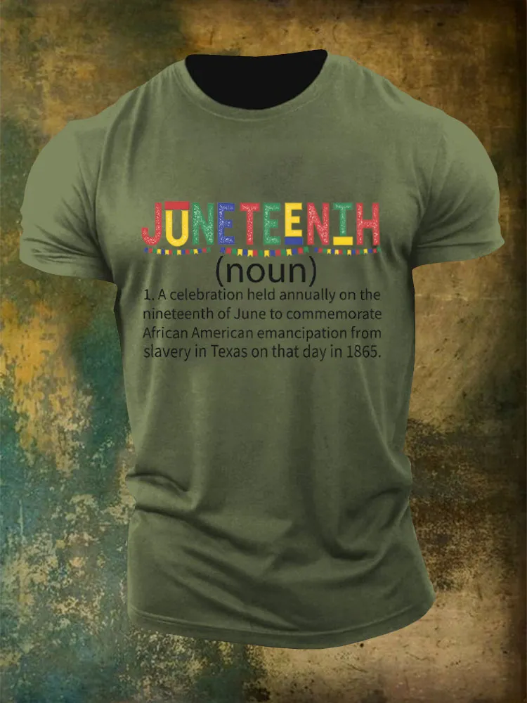 Men'S Juneteenth Noun Round-Neck T-Shirt