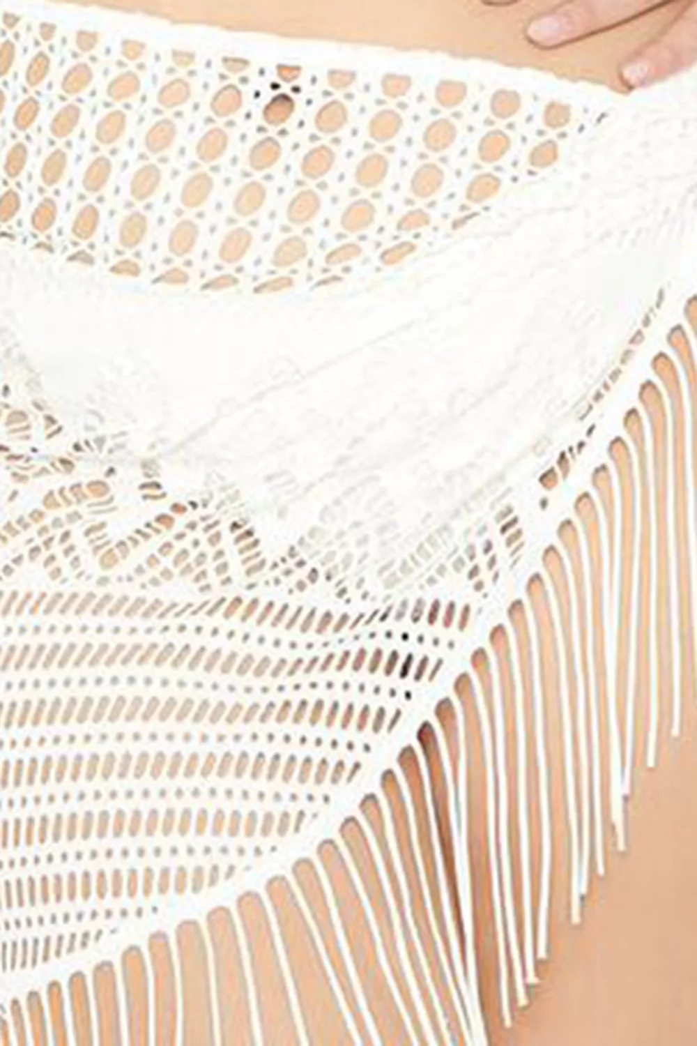 Plus Size Crochet Swim Cover-Up Sarong