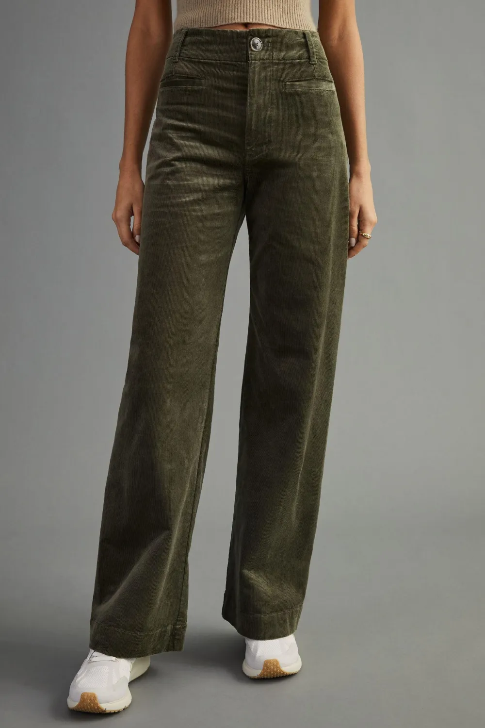 Corduroy Wide-Leg Pants