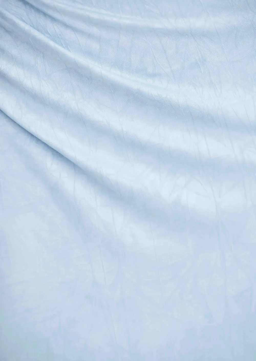 Light Blue Ruched Sleeveless Top