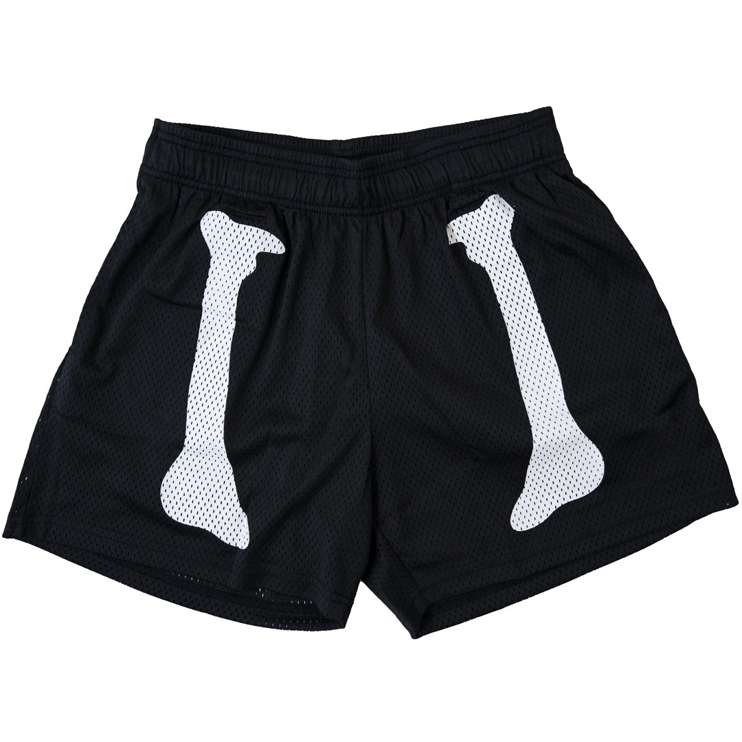 BONE DRY VENTED MESH SHORTS - BLACK / WHITE
