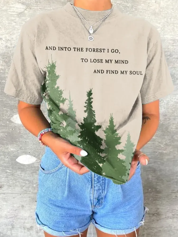 Women'S National Park Conservation Print Crew Neck T-Shirt