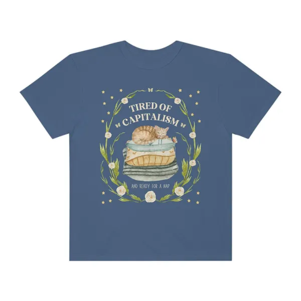 Cottagecore Leftist For Cat Lovers Tired of Capitalism T-shirts
