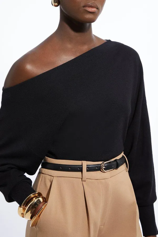 Blend Off The Shoulder Knit Top