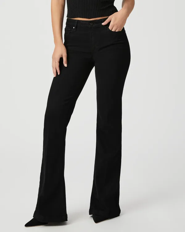 Black Flared High Rise Jeans